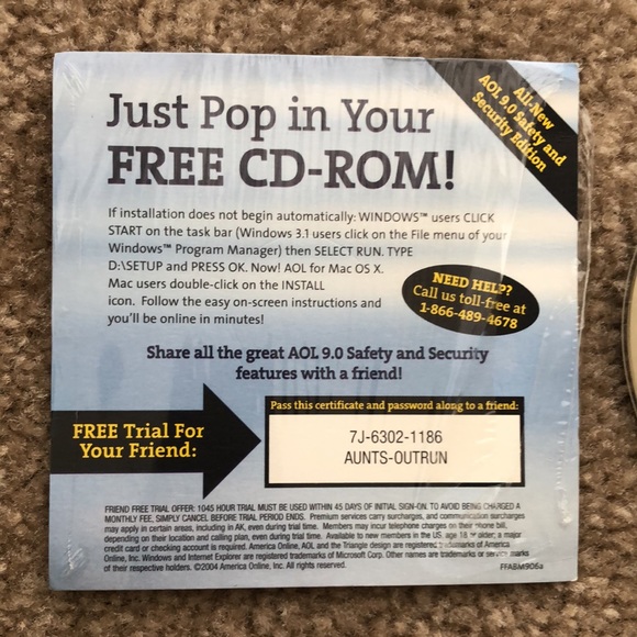 AOL 9.0 Security Edition - Vintage Computer Software - Collectible - 2004 - Picture 4 of 5